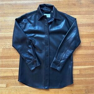 Babaton Aritzia Pelli Shirt Jacket Vegan Leather size XS